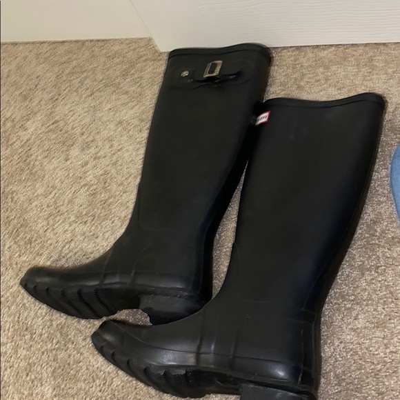 Hunter Shoes Matte Black Hunter Boots Poshmark